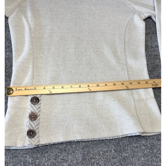 Prana Lucia Wool Blend Mock Neck Sweater Size Small Gray - Picture 7 of 12